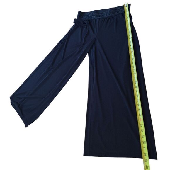 I.N. Studio Chiffon Palazzo Pants Special Occasion Lined Black Wide Leg L Petite - Picture 6 of 13